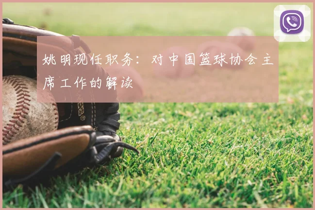 姚明现任职务：对中国篮球协会主席工作的解读