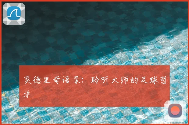 莫德里奇语录：聆听大师的足球哲学